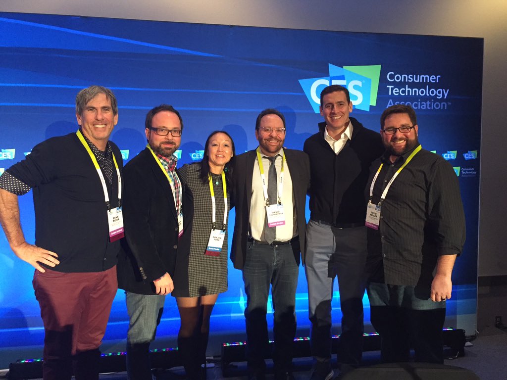 #CES2016 video panel w/ @jasonkrebs <a href="/dtoc/">David Tochterman</a> <a href="/SunJYung/">Sun Jen Yung</a> @davidikeller Evan Weiss <a href="/EpoxyTV/">Epoxy</a> @CollectiveDS @MakerStudios