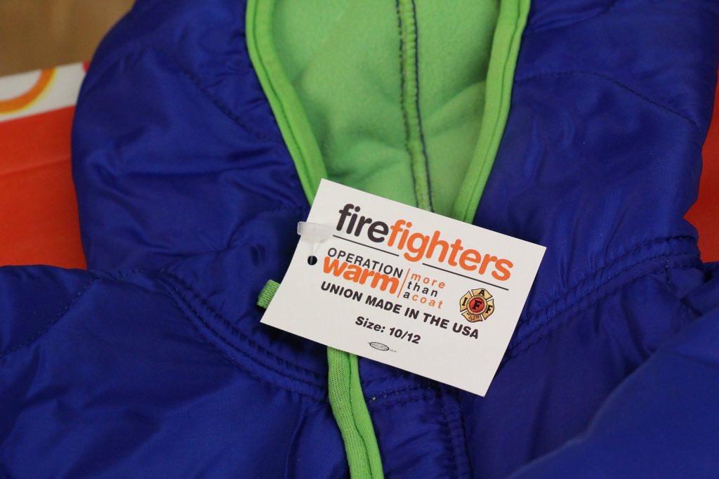 LONGVIEWUNIONFF's tweet photo. OPERATION WARM 2015. We purchased 36 coats for children in need.@FFOperationWarm @IAFFTreg https://t.co/xPNRxxDayH