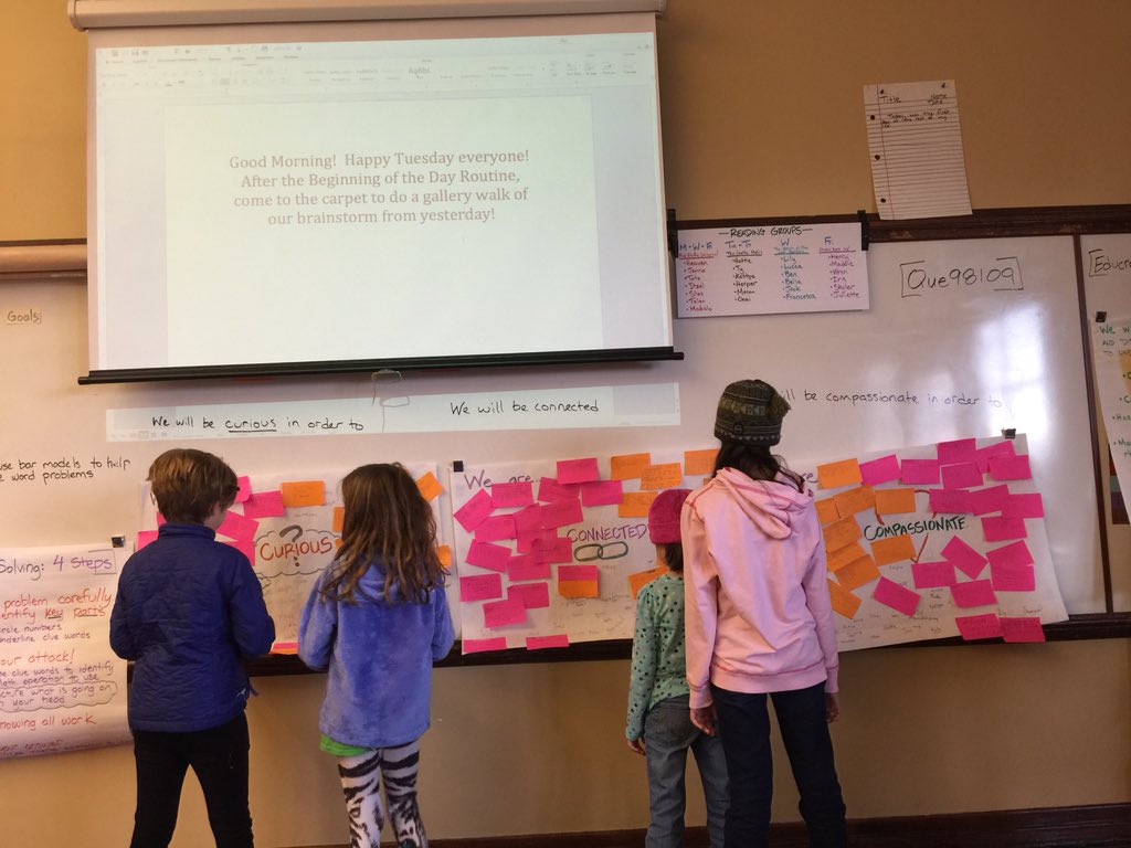 qae_liner's tweet photo. At the beginning of the year we rote notes for the three C's of third grade but we are looking back on are work. https://t.co/GKFukiBh1a