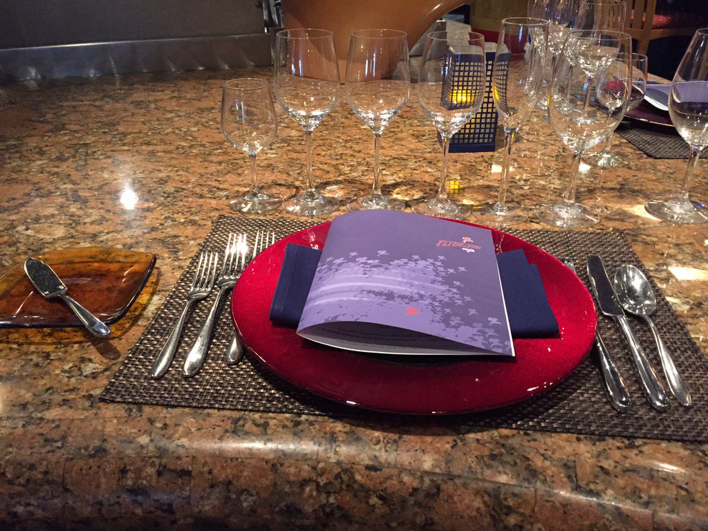 KimberlyMLarson's tweet photo. 5 course chef's wine tasting dinner! #flyingfishcafe #disney #family https://t.co/MUjxYZ1UUR