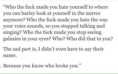 Scared_Teen's tweet photo. You know who broke you.. https://t.co/kIBPIB9QcO