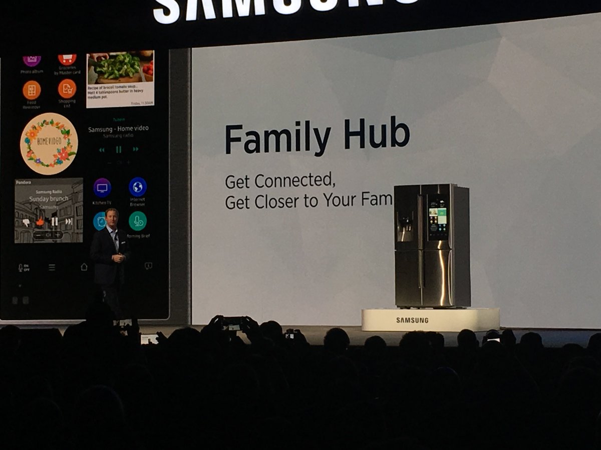 xaviimon's tweet image. OK, vamos a ser sinceros, Samsung dio el hit con su nevera inteligente. Demente. #CESPR