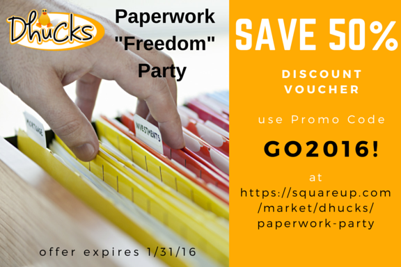 DhucksInaRow's tweet image. Declare your freedom from paper this year.  Join the #PaperworkParty
