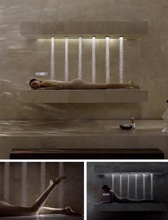 S_Bialoian's tweet photo. What a fealing! Different temperatures from different Outlets at the Same Time #Dornbracht #horizontalshower #spa https://t.co/LaaT2WkpiJ