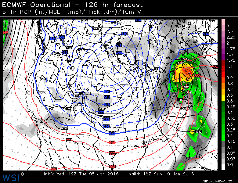 MPalmerwx's tweet photo. 498 dm thickness centered over MSP for NFC Wild Card game Sun. Translates to highs near 0. WC -20. #Icebowl2 https://t.co/Dw44LkqYba