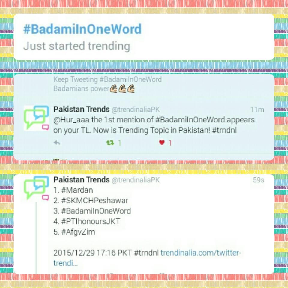 huramalikk's tweet photo. Today #BadamiInOneWord was Trending In Top Pakistani Trends!
This is only For You!
Hope U Like It 😊💟🌹💞
@WaseemBadami https://t.co/hUO6Ij1cfu
