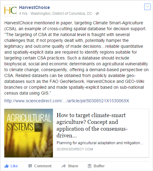 harvestchoice's tweet photo. Together w/ #GeoNetwork&#GeoWiki, HC is listed as reliable #SpatialData sources! https://t.co/AGEDJlfAkW https://t.co/8CtTURerTc