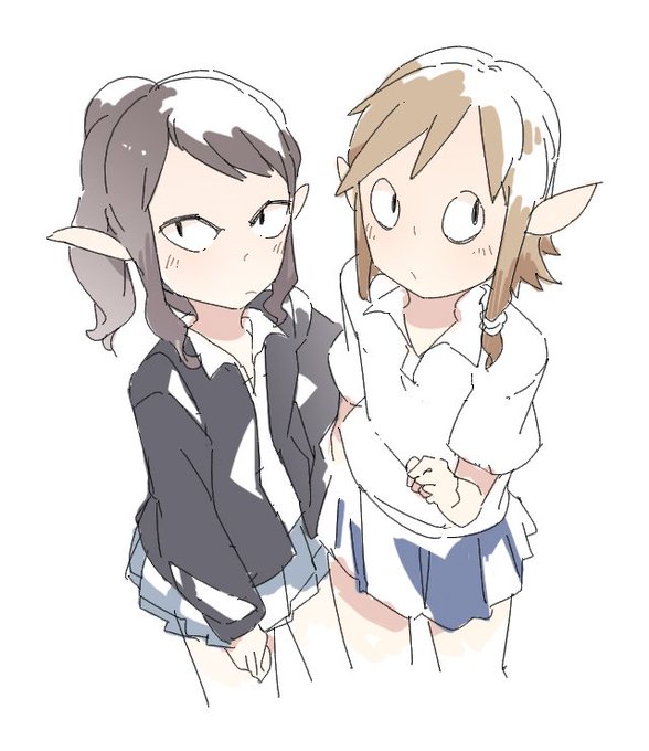 今日のjcのお題で描いた二人、塗っただで 