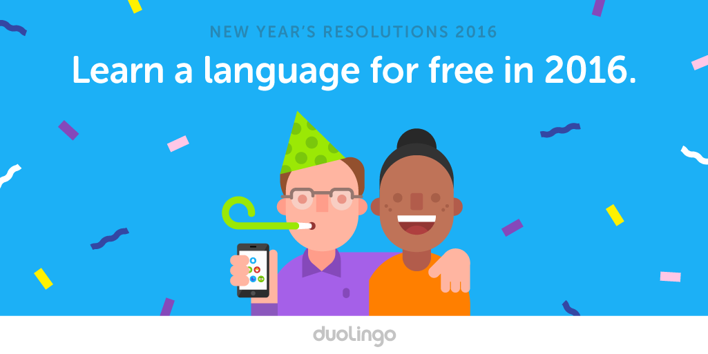 duolingo's tweet photo. Inspire your followers to learn a language in 2016 on https://t.co/uMI1nma0vB. Retweet if you're in! #resolutions https://t.co/DWmmNxNwVj