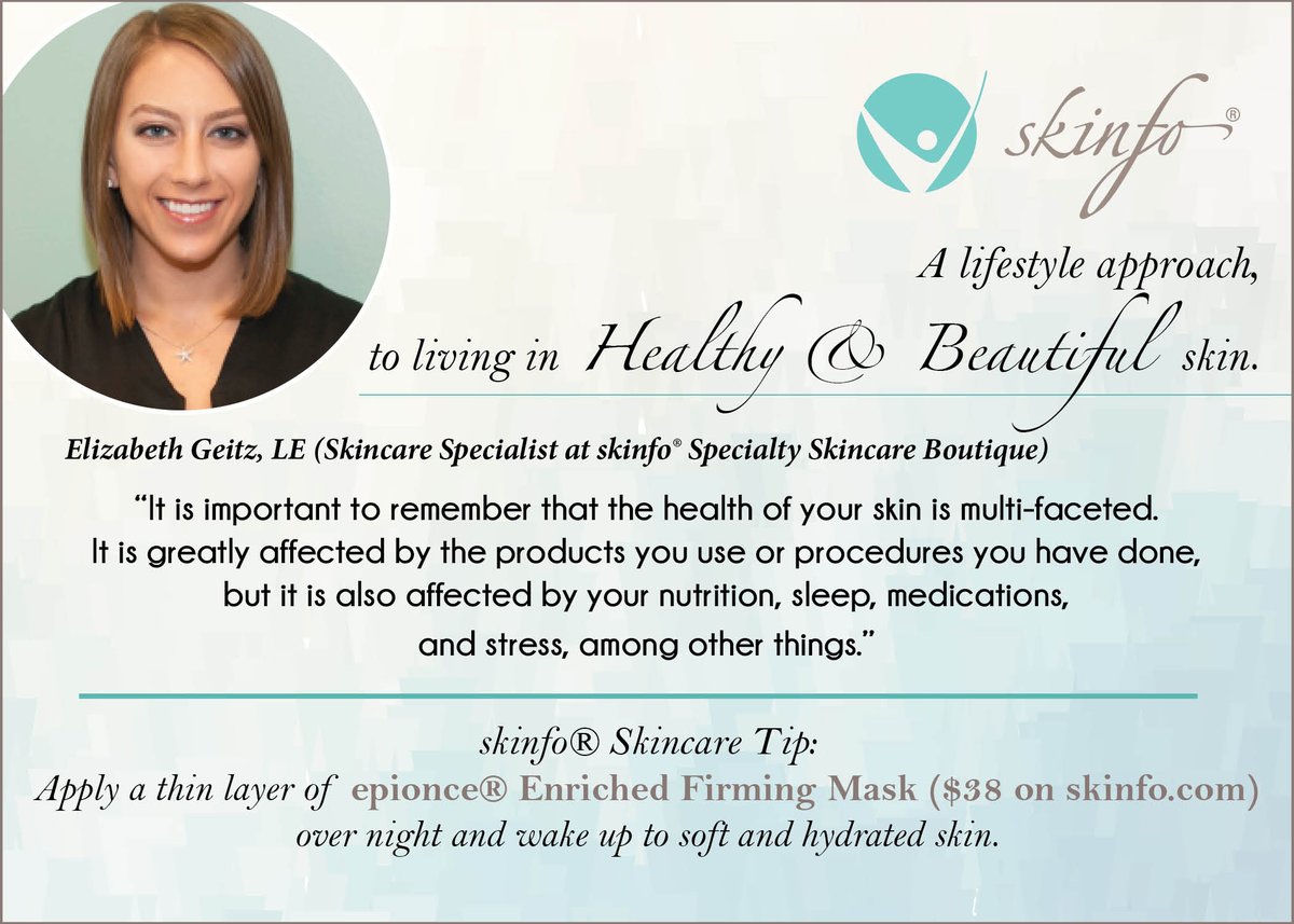 skinfo's tweet photo. Tuesday #skincaretip with @epionce. #agewithskinfo https://t.co/cKzynCJa2l https://t.co/8V4GQzc9SJ