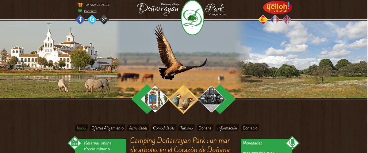 Toda la información y reservas en nuestra págima web: donarrayan-park.com
