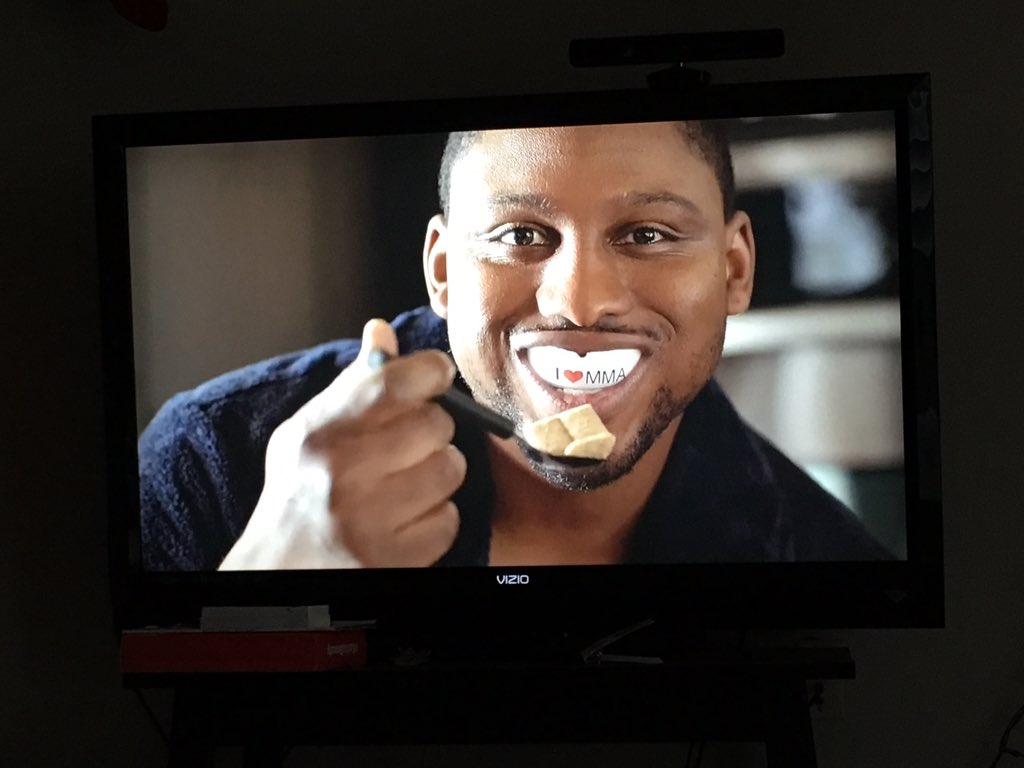 tclaro's tweet photo. It's not everyday someone who has watched TV on my TV appears on my TV! @saiahmusic #iloveMMA https://t.co/LA2nqyCl7R