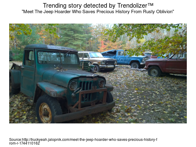 Meet The Jeep Hoarder Who Saves Precious History From Rusty Oblivion #northeastMichigan... cars.trendolizer.com/2015/12/meet-t…