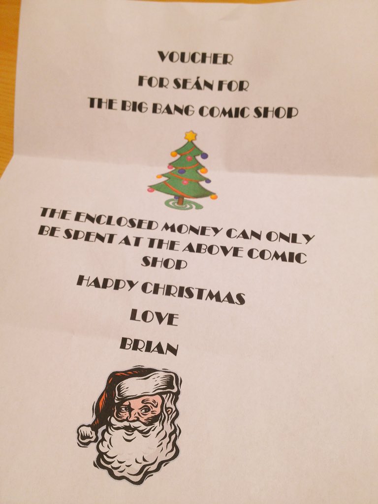 I received the funniest Christmas present from <a href="/BrianHogan8/">Brian Hogan</a>! He didn't have time to make it out to <a href="/TheBigBang_/">Big Bang Comics</a> =P