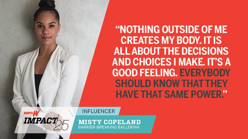 espnW's tweet photo. Shout out @mistyonpointe for keeping it real. https://t.co/XpfCOQhv7G https://t.co/Z1ydwfexqD