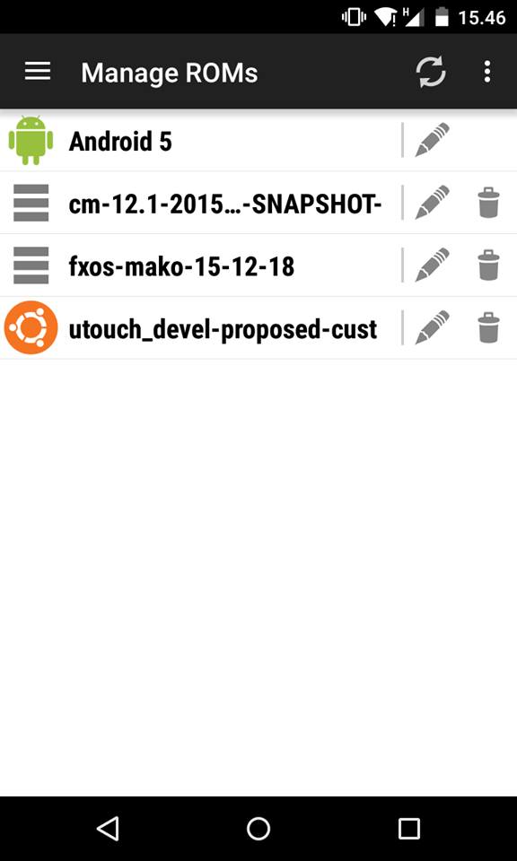 scas's tweet image. @FirefoxOSFeed @firefox @ubuntutouch @Android @CyanogenMod living side by side in my #Nexus4! #MultiROM