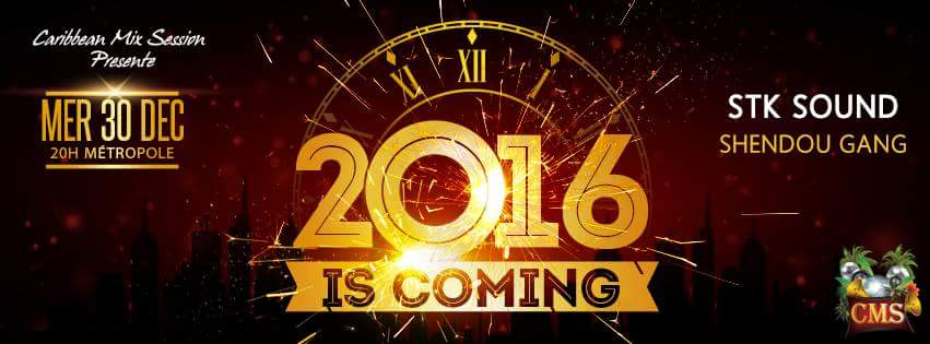 CaribbeanMS's tweet photo. #CMS te donne rendez-vous ce Mercredi 30 Décembre pour fêter la fin d'année 2015 tous ensemble avec le #STKSound! https://t.co/IWPjGP3Kcm