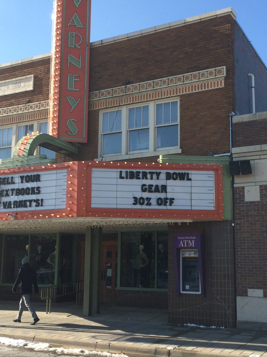 Hey K-Staters!  30% off Liberty Bowl Gear at Varney's.
Varney's, serving K-Staters since 1890.
#kstate #varneys