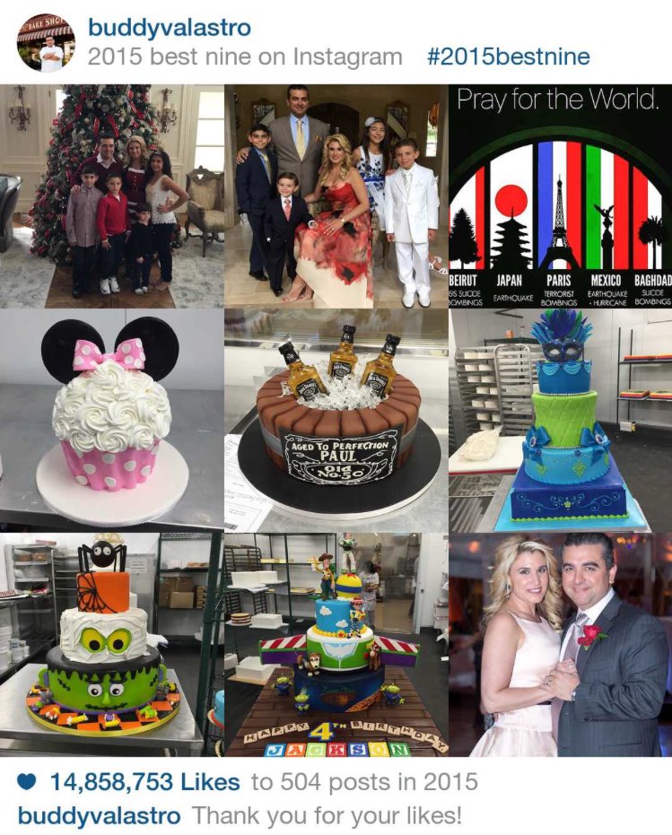 buddyvalastrofc's tweet photo. E esse foi o #2015bestnine do @CakeBossBuddy no Instagram. Foram 14.858.753 milhões de curtidas. Parabéns!! https://t.co/22bvL3UOCc