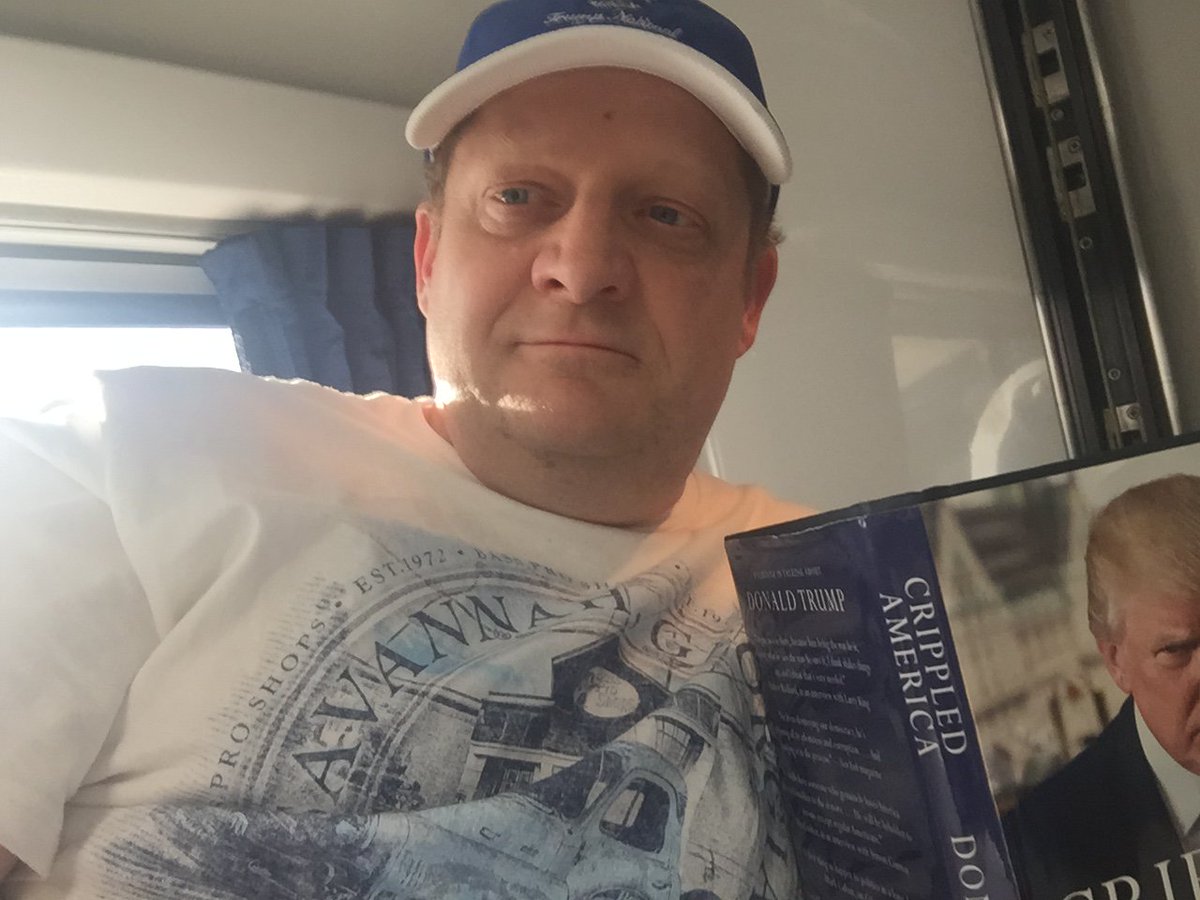 gnilsen78's tweet photo. On the way to North Carolina / reading "Crippled America" @realDonaldTrump https://t.co/oJLY8RUy4t