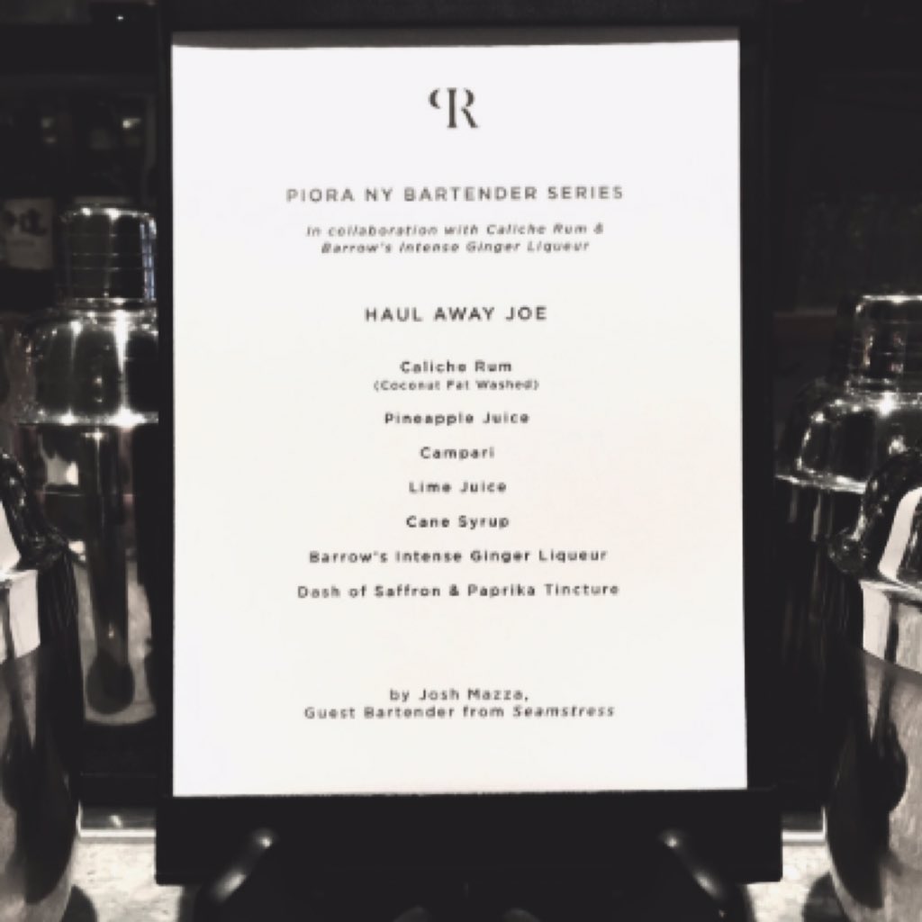 Tonight <a href="/pioranyc/">P I O R A</a> Bartender Series ft. #CalicheRum &amp; <a href="/barrowsintense/">Barrow's Intense</a> bit.ly/1PvkKum #CalicheCocktails