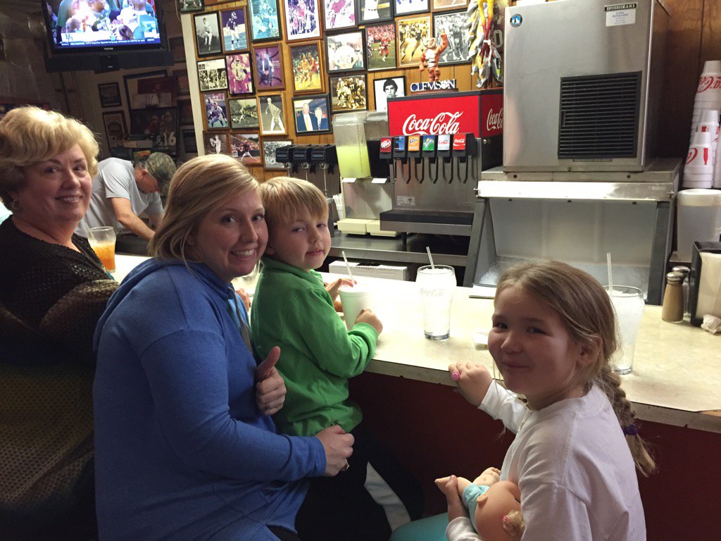 Eating at Mac's catching up on Clemson Football