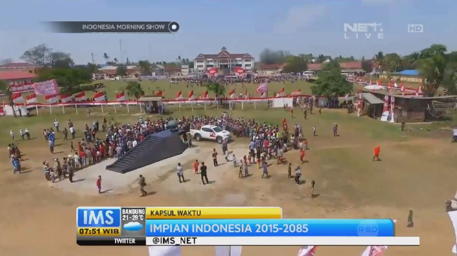 Berikut Peletakkan Kapsul Waktu Impian Indonesia 2015-2085 di Merauke. Sampai jumpa 70 tahun kedepan! #IMS_Impianku