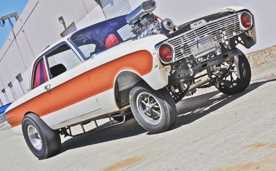MrGasket's tweet photo. Where are the Gasser fans at? This '62 Falcon dubbed "Strange Bird"by Chuckles Garage is perfection! #Mr.Gasket #Ch… https://t.co/ssKX3n7Omt