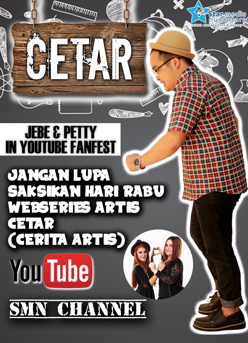 SMN_Channel's tweet photo. #CetarSMN Eps. @JEPEofficial akan rilis hari ini! Pantau terus Timeline kita ya! @iamjebe &amp; @PatreciaLaresa https://t.co/BNufIsRxLL