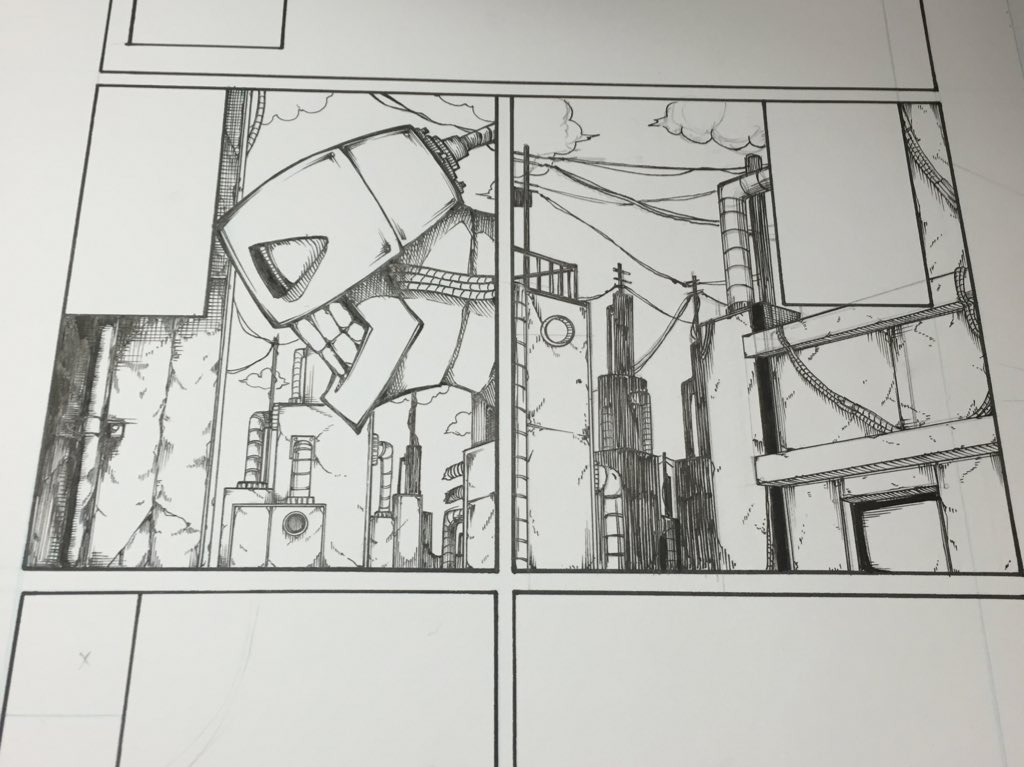 めんどくさくて放置して他のページ描いてたけど慣れてくると意外と早く描けるもんだな。 