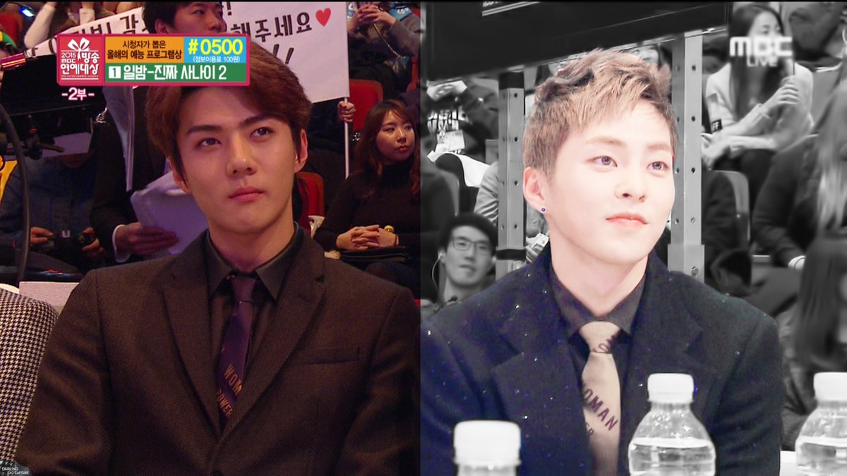 dawn_120408's tweet photo. [CAP] 감히 조명따위가 우리애들 미모를 가릴순 없음 #세훈 #시우민 #민석 #seehun #xiumin 
https://t.co/Amm1rsACzN https://t.co/TEG2sCW2MS