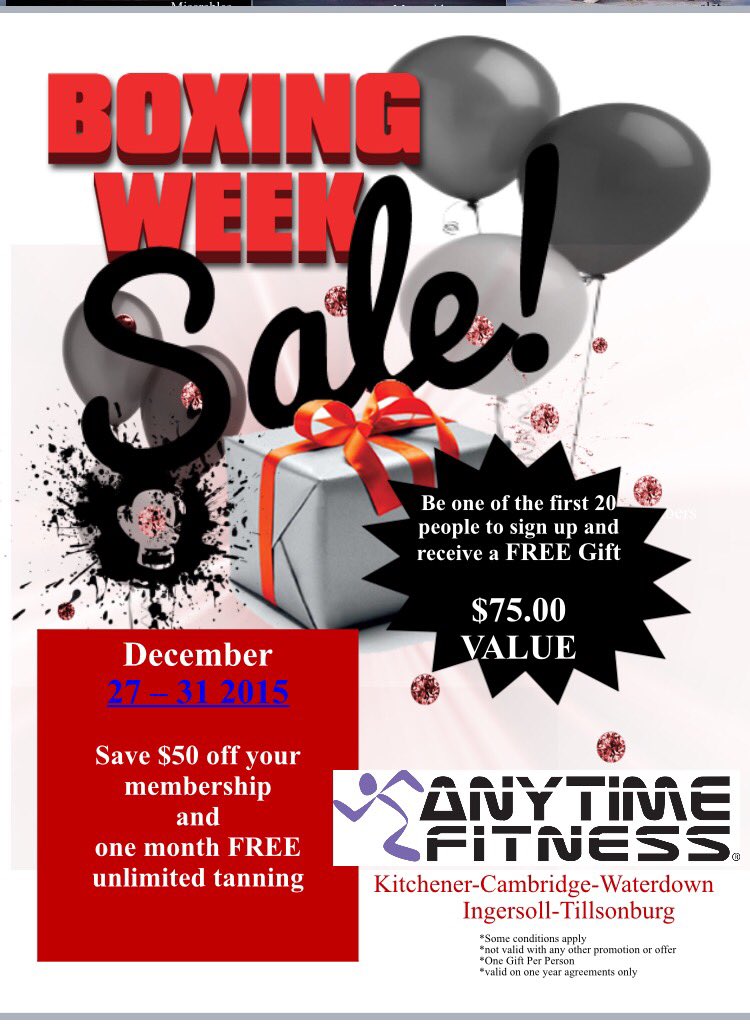 AFWestmount's tweet image. Boxing Week Sale continues!!!! Take advantage by Thursday at 5! #boxigweeksale #bestgymontheplanet