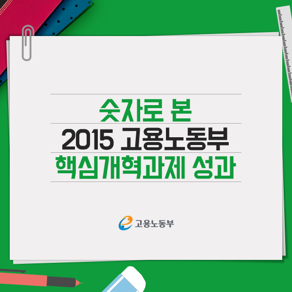 molab_suda's tweet photo. [숫자로 본 2015 고용노동부 핵심개혁과제 성과]
노동시장 이중구조 개선, 임금피크제, 일·가정양립, 일학습병행제, 고용복지플러스센터를 한눈에 확인해보세요!
▶ https://t.co/9W2ggsVId5 https://t.co/Bk5D9gBoU1