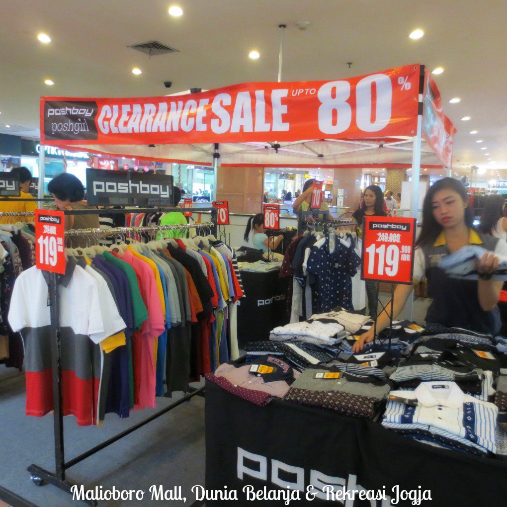 MalioboroMall's tweet photo. Clearance Sale up to 80% @PoshboyID Malioboro Mall 'til 6 Jan'16 on our Upper Ground floor. #sale #diskonjogja https://t.co/yvhNwUGMn4