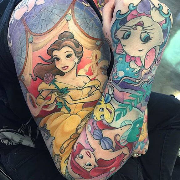 Disney Sleeve by Jesse Neumann TattooNOW