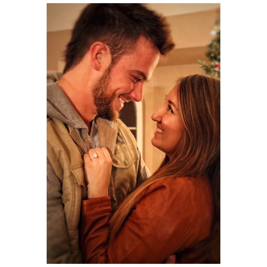 Jess__bryant's tweet photo. Thankful for that cute boy 8 years ago that asked me out &amp; now I get to call that man my fiancé❤️❤️❤️ https://t.co/vZhx46qmSw