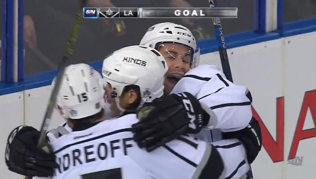 The face of your first NHL goal. Michael Mersch!