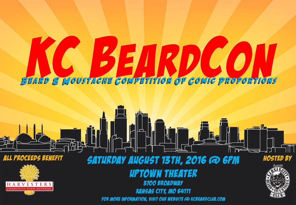 We're happy to announce the KCBMC has secured the Uptown Theater on Saturday August 13th, 2016 to host KC BeardCon!!