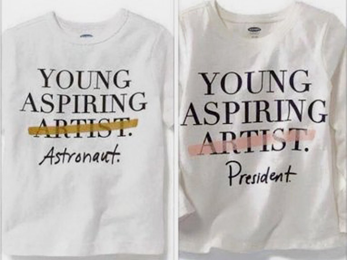BusinessInsider's tweet photo. People on Twitter are lashing out over these discouraging kids shirts from Old Navy https://t.co/nfFk82qt11 https://t.co/mnUqazq37i