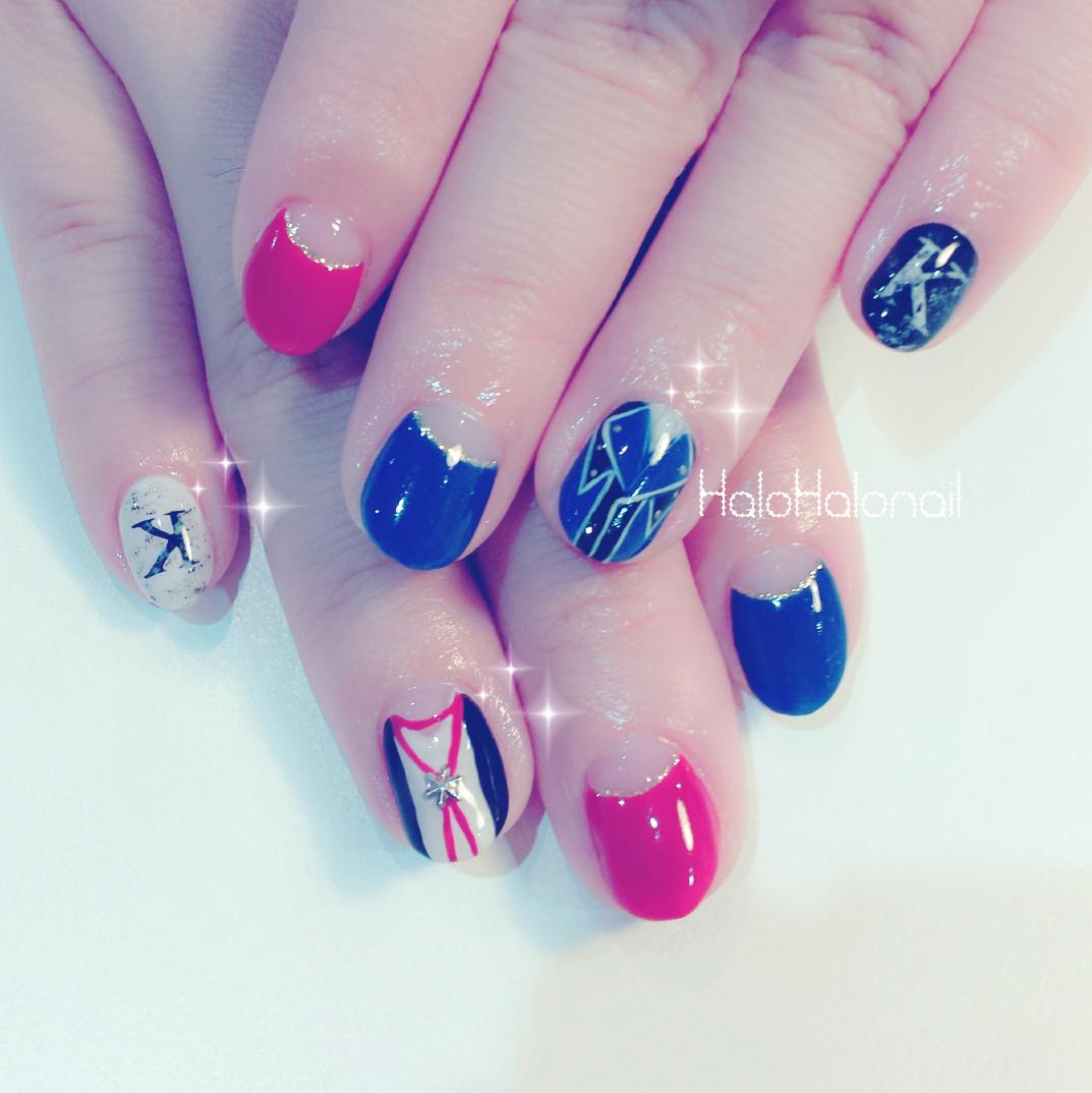 大阪なんば 痛ネイル ハロハロネイル ながむら K アニメ 周防尊 宗像礼司ネイル ご来店ありがとうございました 艸 痛ネイル キャラネイル K 周防尊 宗像礼司 T Co vumkhafj