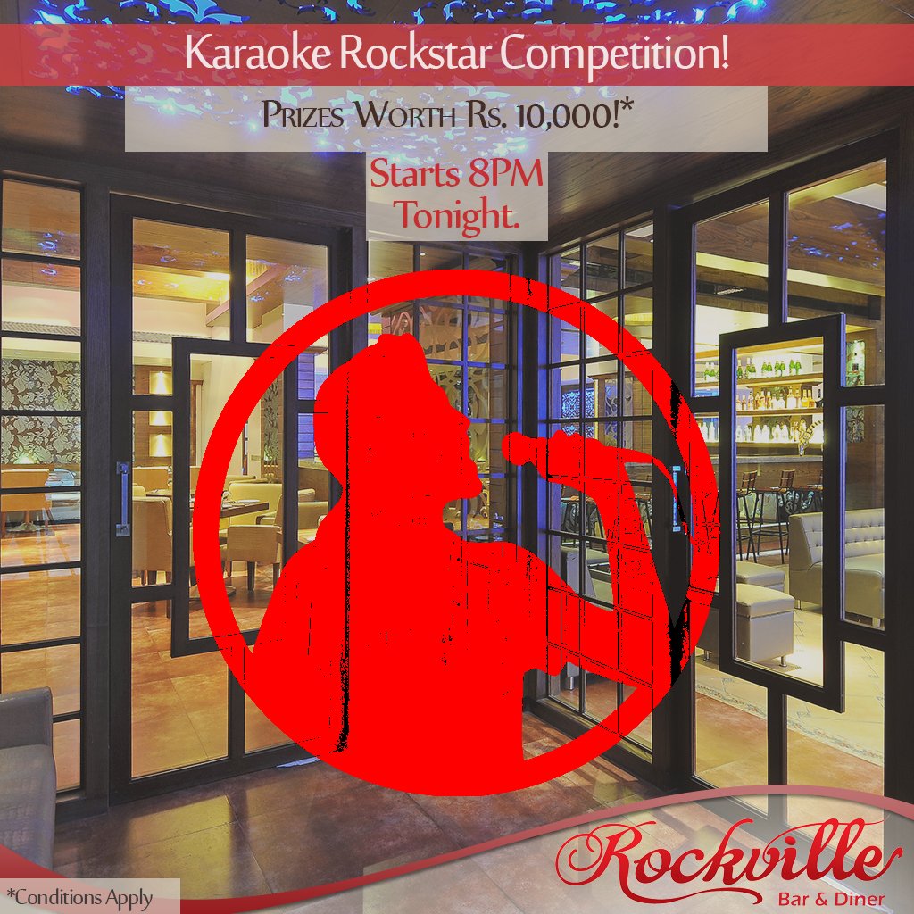 Rockville_Bar's tweet photo. The last #Kraoke Rockstar competition of the year is here! Come on over, sing out loud and #win a lot! https://t.co/NVXArmDfUy