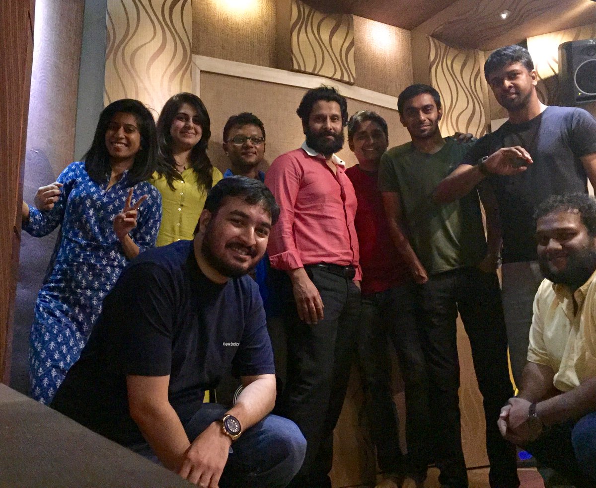 With ‘Director’ Vikram during our composing session for #SpiritOfChennai song :)