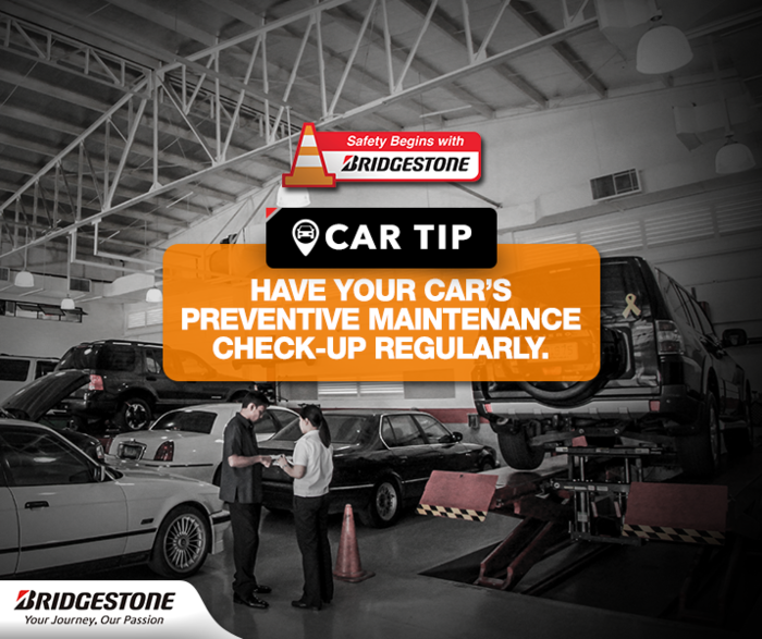 BridgestonePH's tweet photo. Make it your resolution to always have your car’s preventive maintenance check-up. #SafetyBeginsWithBridgestone https://t.co/6Ga7JpZUHL