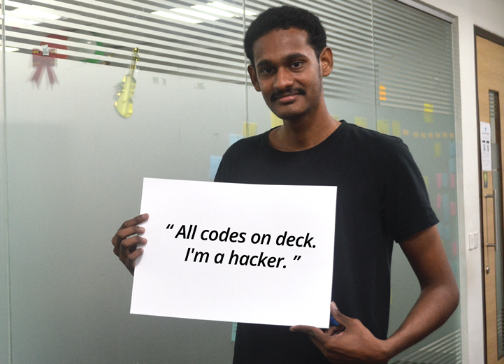 thoughtworks's tweet image. Proud to be a hacker? Show off your skills @HackerEarth #IndiaHacks #iamhacker thght.works/1YOyaCv