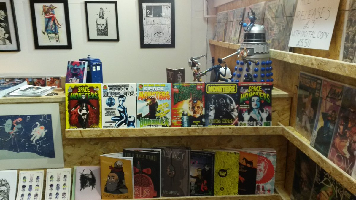SpaceMonstersMa's tweet photo. SPACE MONSTERS MAG is now on sale at the awesome @ScorchComics in the shopping center next to #Eastbourne station! https://t.co/mWJKaEjYmF