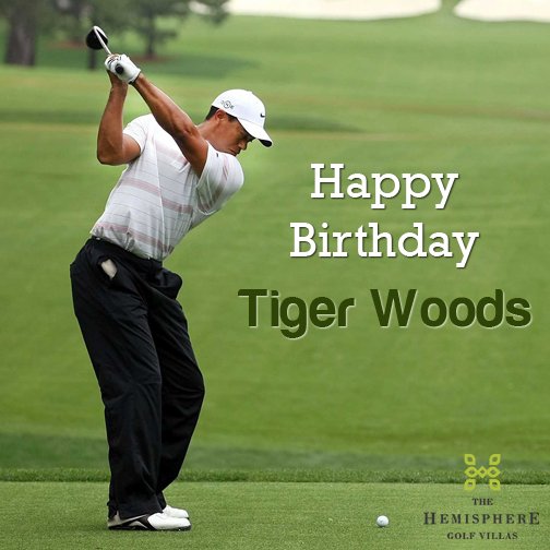 Happy Birthday Tiger Woods. We are a FAN! Golf Lovers, indulge in premium golf suites here -  