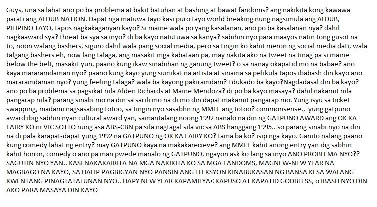 SemanticCode's tweet image. Guys, basahin nyo tong ginawa ko para sa inyo to lahat. Spread GODBLESS
#OTWOLBurden
#ALDUBMemoriesOf2015
#PSYLies