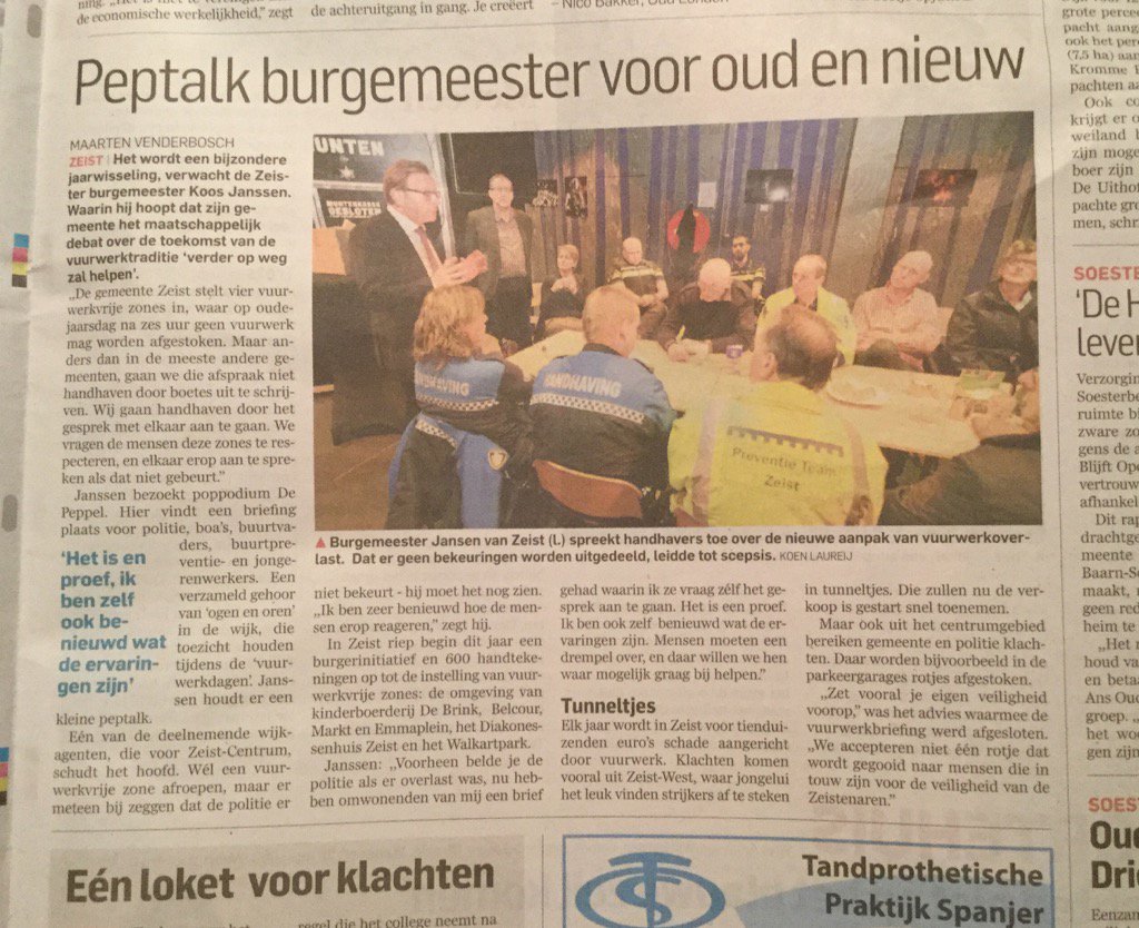 Mooi artikel over jaarwisseling Zeist in <a href="/ADnl/">AD.nl</a> met o.a. <a href="/JanssenKoos/">Koos Janssen</a> @Polzeistcentrum <a href="/BOAGemZeist/">BOA Gemeente Zeist</a> en vrijwilligers.