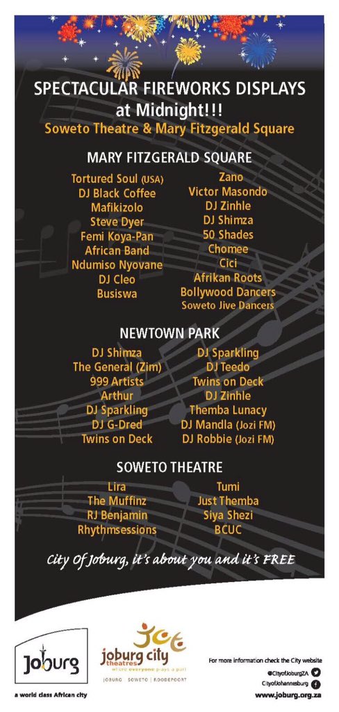 LivingInJhbCBD's tweet photo. #NYEJoburgParties cc @CityofJoburgZA https://t.co/bUHEIdI5uF