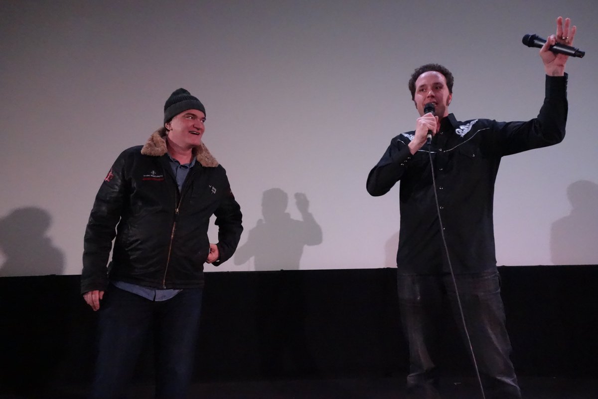 We had a surprise guest at our screenings of <a href="/thehatefuleight/">The Hateful Eight</a> in #70mm tonight: director #QuentinTarantino himself!